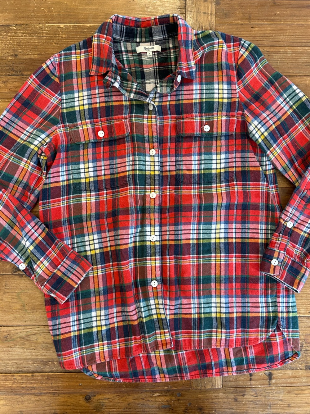 Madewell Red Plaid Button-Down Shirt